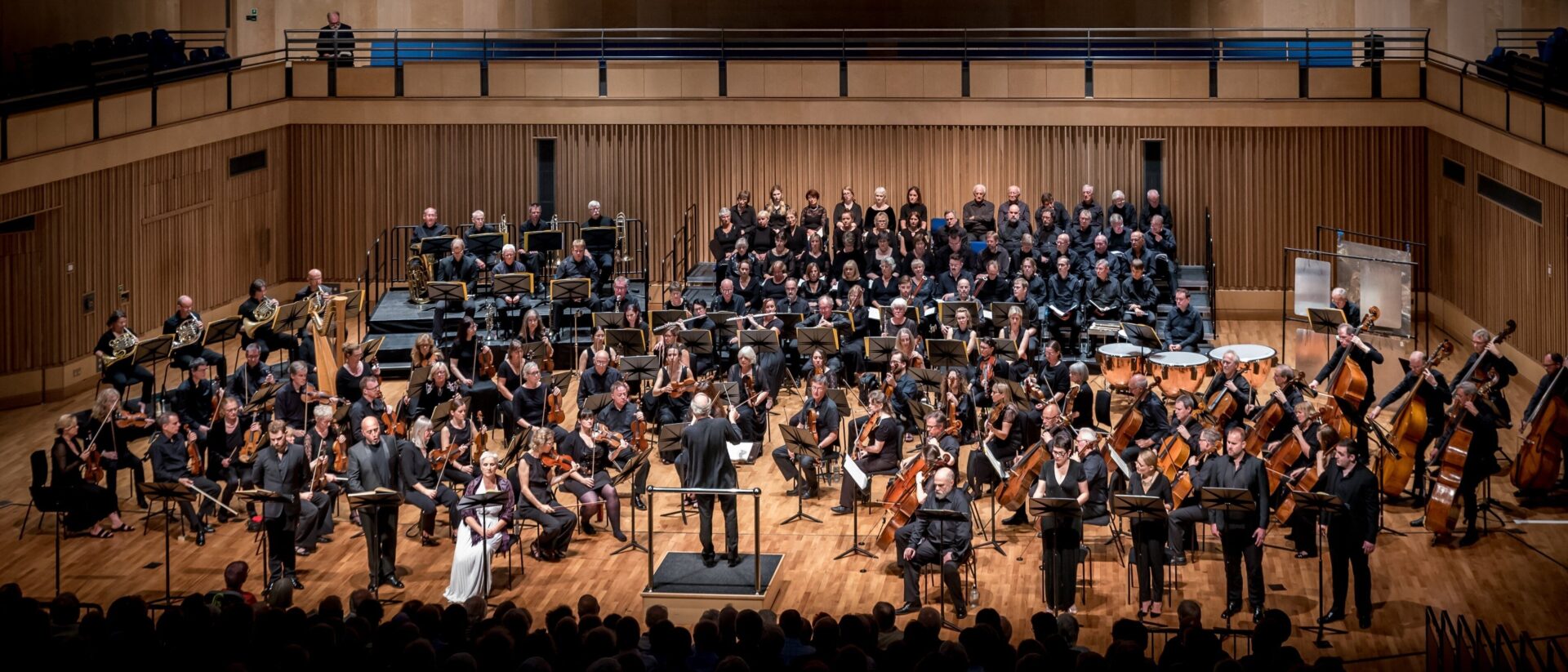 A performance of Parsifal on the Saffron Hall stage.